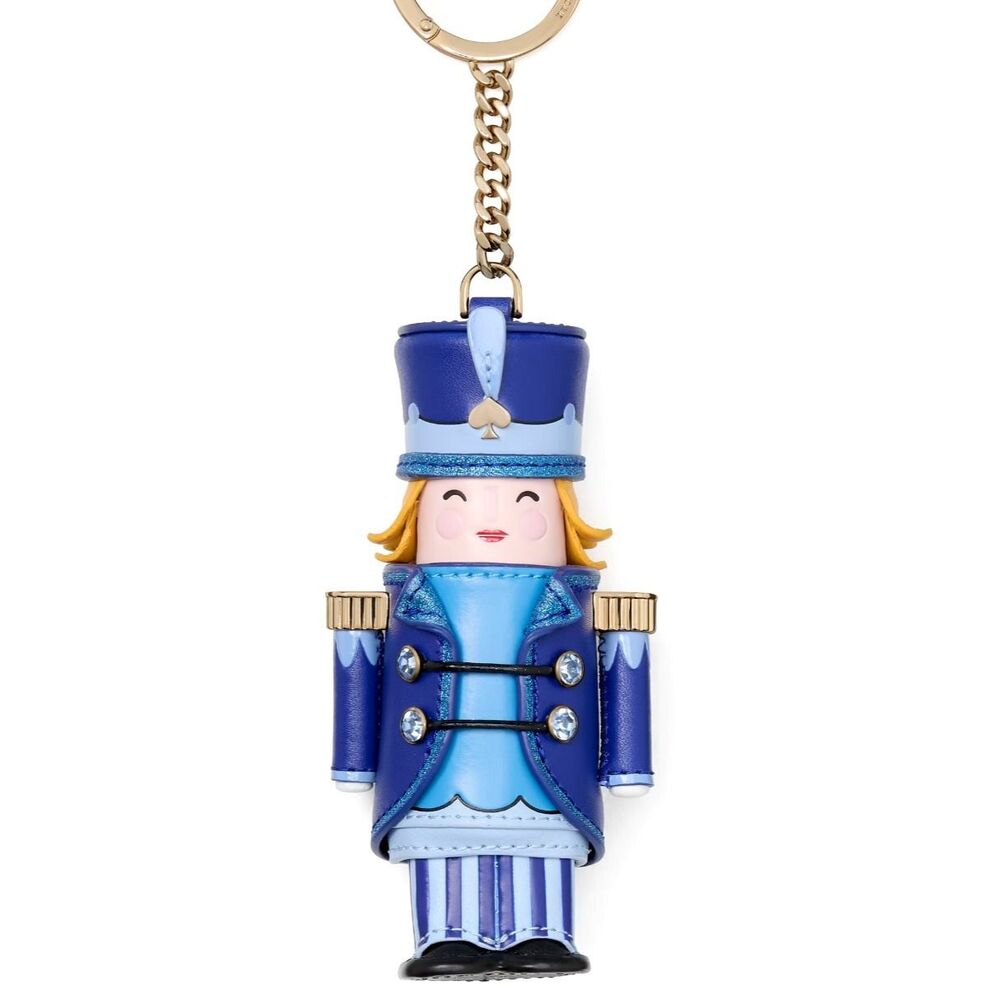 New Kate Spade Oh What 3D Nutcracker Key Chain Blue Multi
